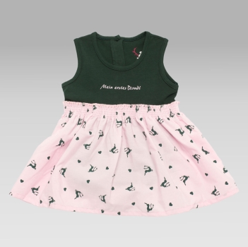 Das Baby-Kleid "Mein erstes Dirndl" - rosa/grün